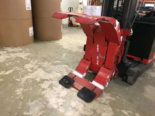 Linde R14 Reach Fork Lift with paper roll clamp unit, -SOLD to Spain - Image 2