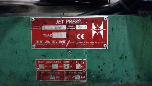 Halm Jet Press JP-TWOD-PD, 1997 -SOLD to Croatia - Image 5
